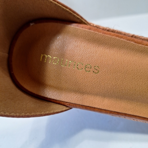 Maurices NEW Preppy Brown Vegan Leather Platform Wedge Heels Size 7.5 - Picture 13 of 15